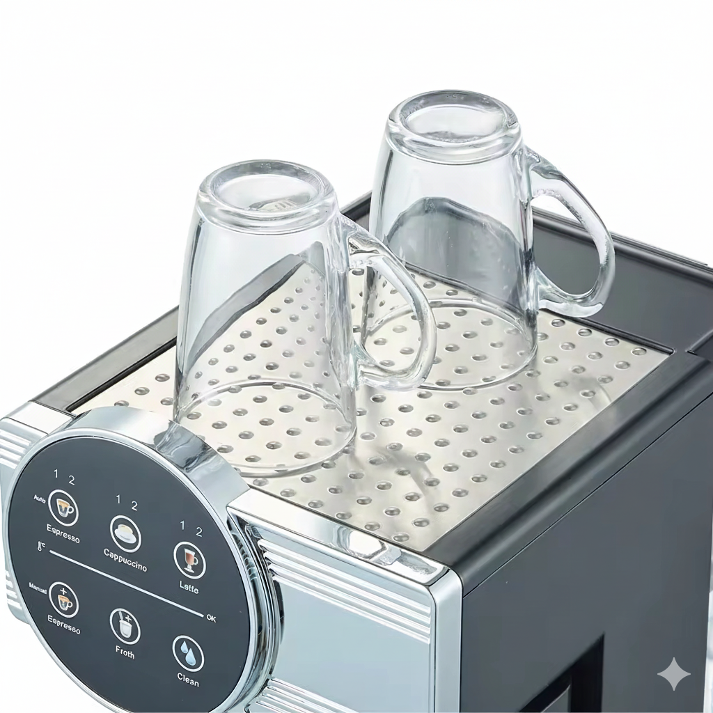 Machine à café et Lait inox 5 en1 Multi Capsules 1350W 20 Bar TRUSTMANN