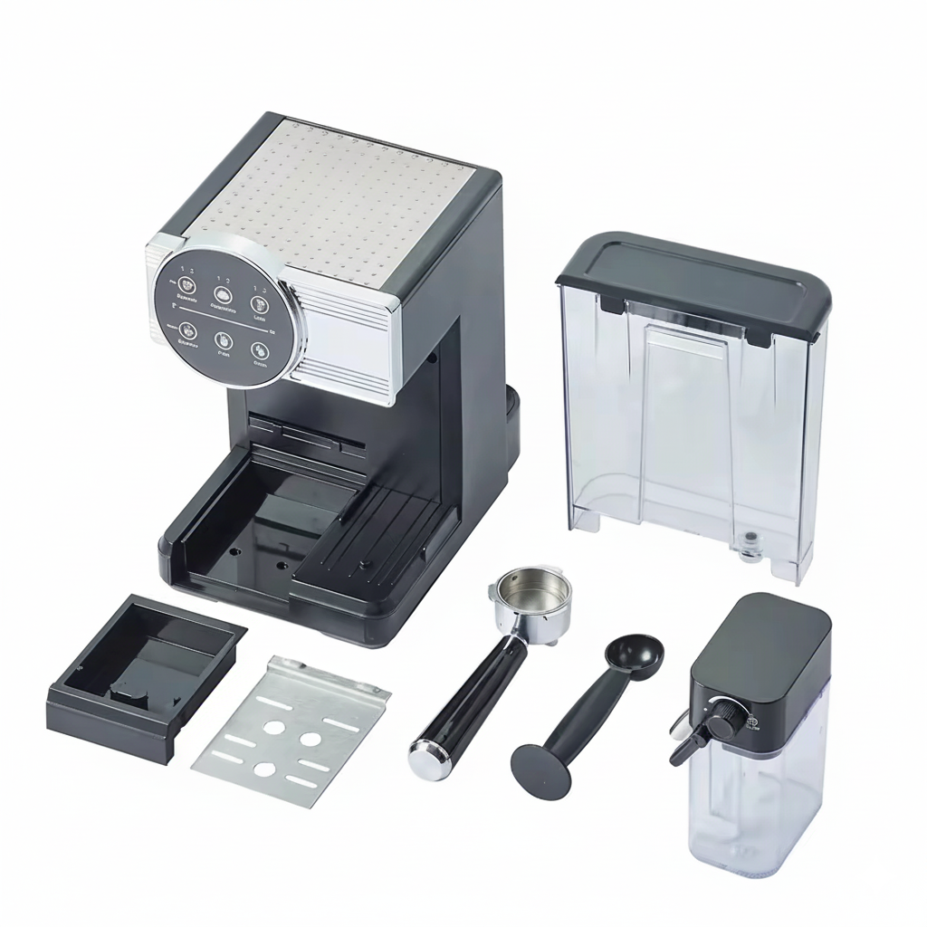 Machine à café et Lait inox 5 en1 Multi Capsules 1350W 20 Bar TRUSTMANN
